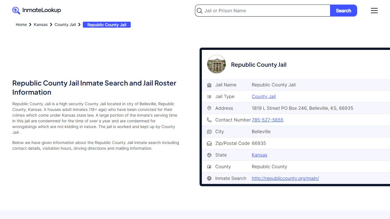 Republic County Jail (KS) Inmate Search Kansas - Inmate Lookup